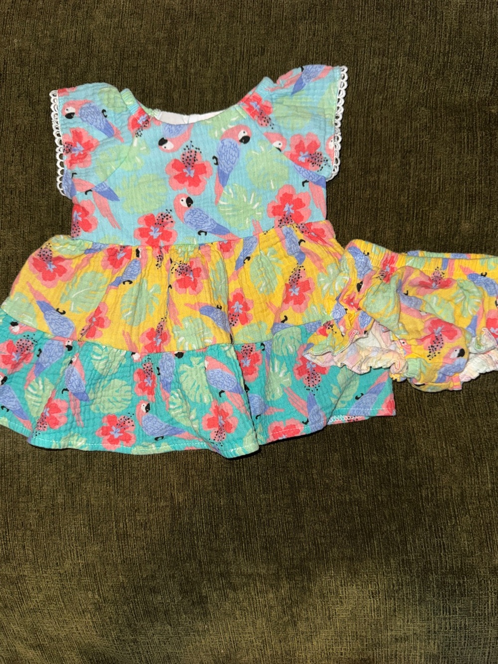Baby Starters Multicolor Tropical Print Baby Dress